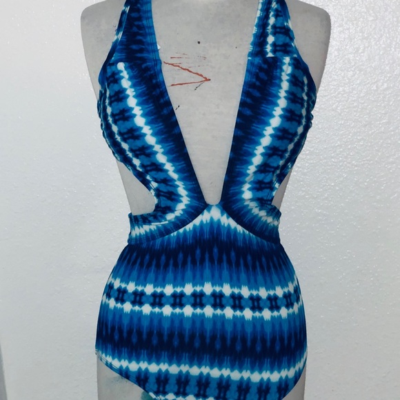 3 for $25 SALE Tye Dye Blue One Piece Swimsuit - Picture 1 of 8
